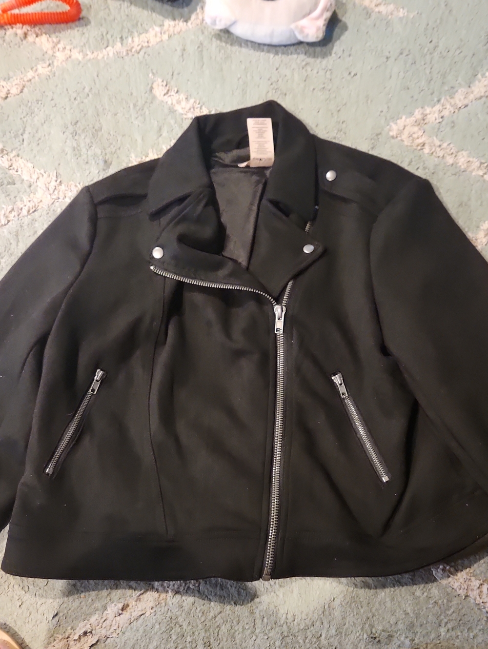 Philosophy Black Satin-Look Lined Jacket